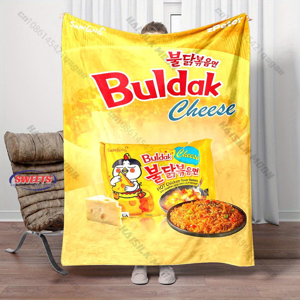16 Styles Spicy Chicken Noodles Instant Noodles Print Blanket Fun Holiday Gift for Family Friends Home Sofa All Seasons Blanket