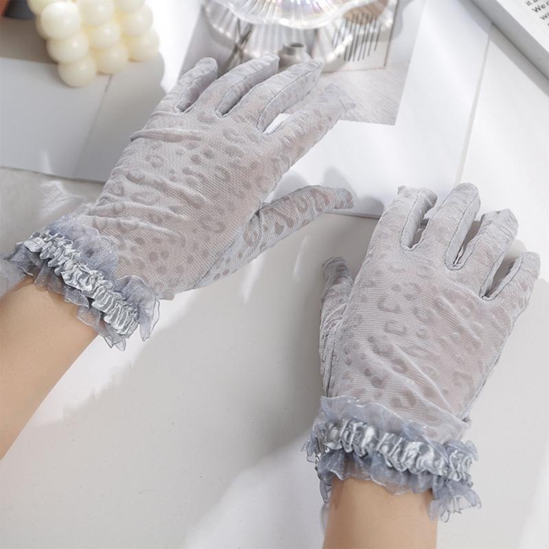 1 pár krátkých elegantních květinových krajkových rukavic pro ženy na zápěstí Jednoduchost Dámské vintage průhledné květinové krajkové rukavice délky ke zápěstí