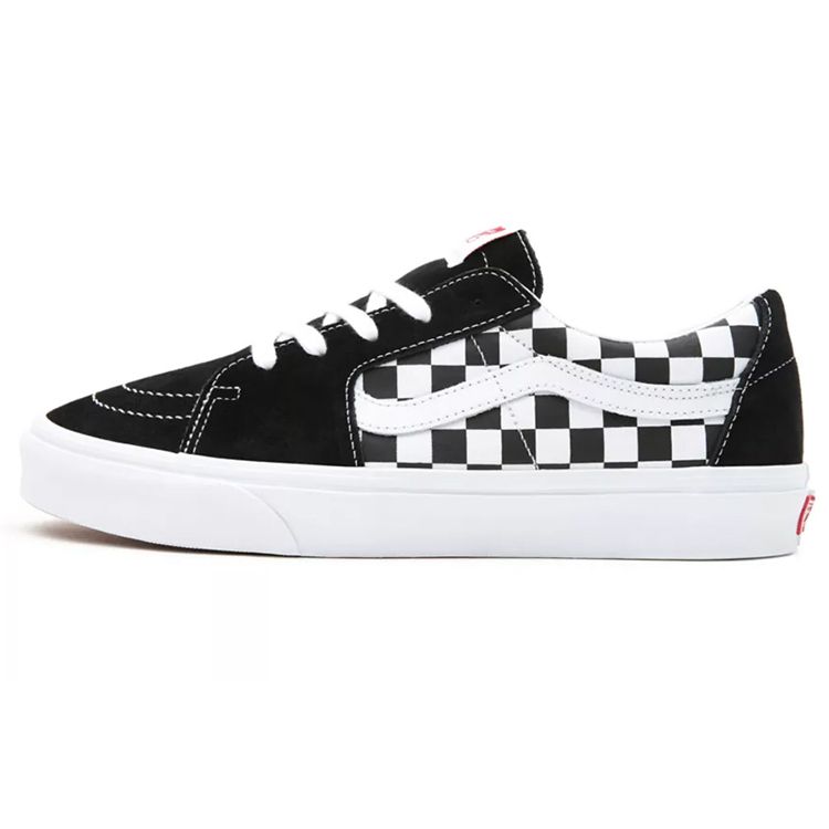 Vans Sk8-Low Checkerboard Canvas Suede Unisex Black White VN0A4UUK4W7 35