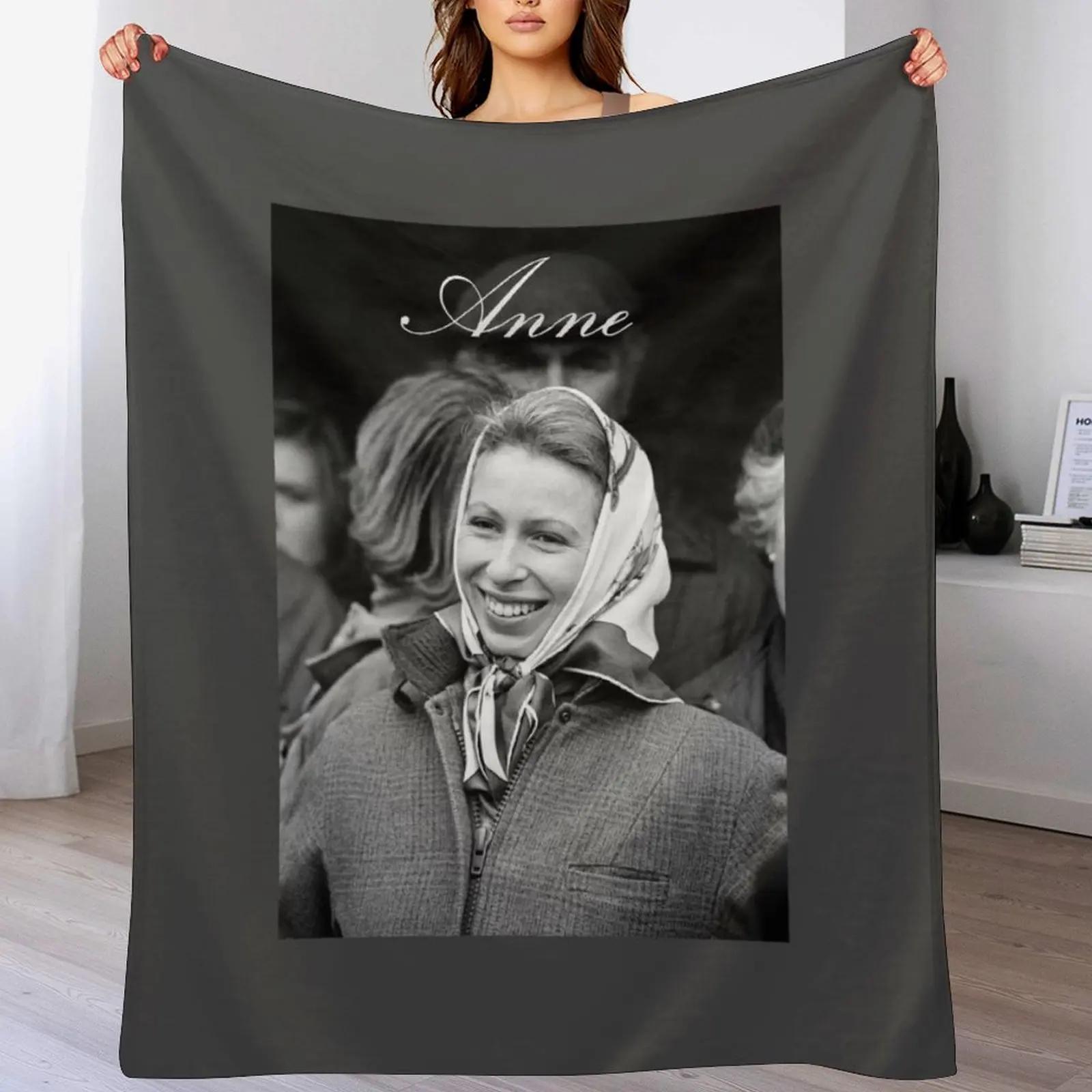 

New HRH Princess Anne 1976 Throw Blanket Warm Accent Blanket for Living Room Decoration 102x76cm(40x30in)