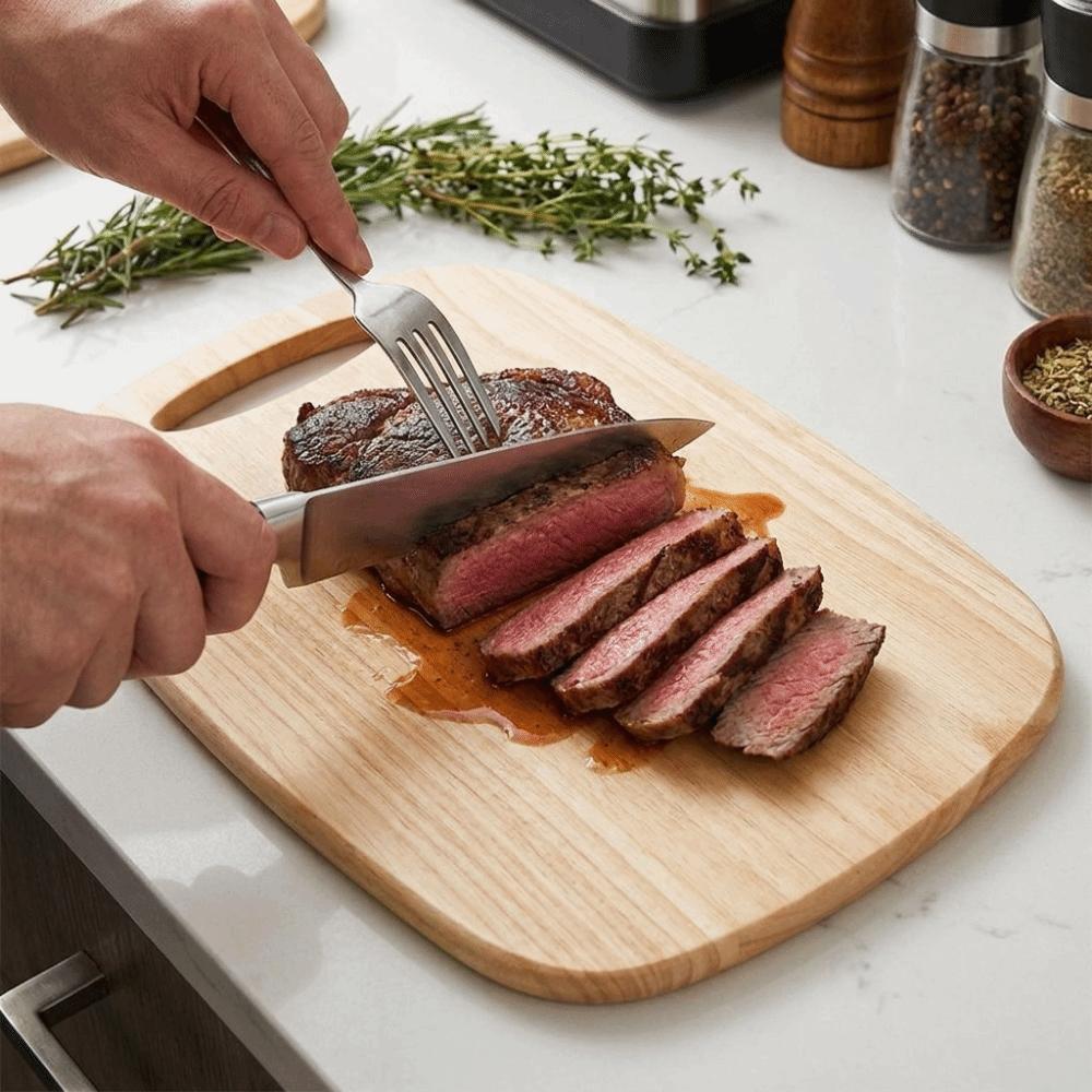 Solid Wood Chopping Board Non-Slip Bread Cutting Board Durable Cutting Plate Mat Vegetable Cutting