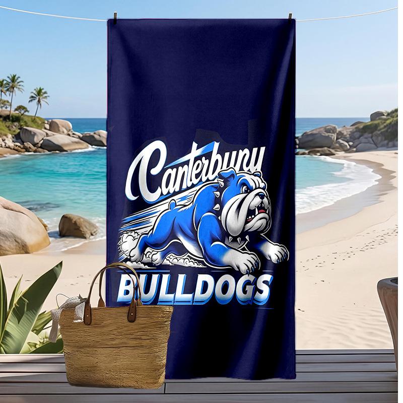 bulldogs Printed Quick Dry Beach Towel Super Absorbent Soft Lightweight Bath Towel for Pool Summer Travel