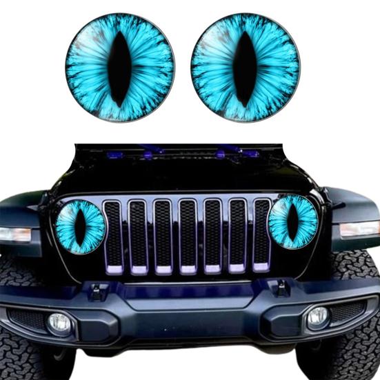 1 Paio Adesivi Impermeabili in PVC per Fari 'Occhi di Bestia', Adesivi per Auto, Adesivi Impermeabili per Luci Auto, Facili da Installare, Accessori Auto Resistenti alle Intemperie