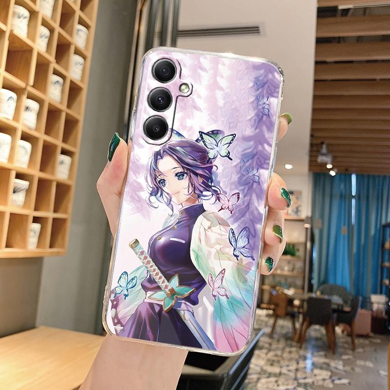Anime Cartoon Patterned Soft Transparent Silicone Case For Samsung A55 M35 S24 Xiaomi Redmi Note 13 Poco C65 iPhone Camera Shockproof Protective Cover