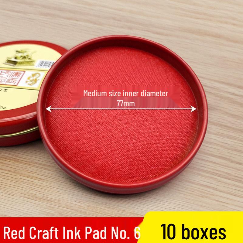 Quick-Drying Red Ink Pad for Stamps and Fingerprints - Specialty Oil-Based Red Ink from Indonesia