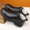 Winterlederschuhe gefüttert und verdickt Herren Baumwollschuhe Dad-Schuhe Leder Baumwolle gefüttert thermische Baumwolle Lederschuhe Herren High-Top Baumwollschuhe