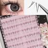 4-6mm Einzelne untere Wimpernbüschel Ohne Kleber C-Schwung Schwarze untere Wimpern Selbstklebende Wimpernverlängerungen Cosplay DIY Make-up