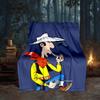 Luke Wild West Blanket Flannel Throw for Sofa, Travel, Camping, Livingroom, Office, Chair and Bed Soft and Warm Holiday gifts