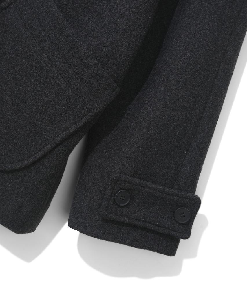 CGP (Women) Double-Button Half Coat - Dark Grey