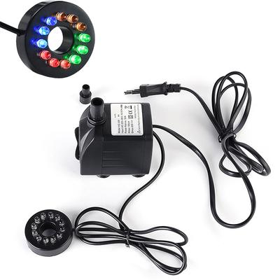 AC 220V 10W 12-light 450L/H Silent Submersible Pump Aquarium Garden Fountain Aquarium Fish Pond Rockery Filter Circulating Pump