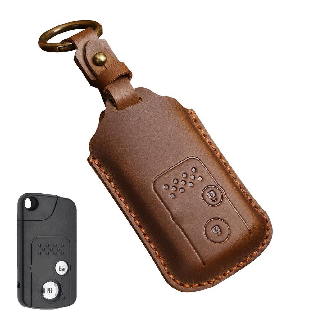 Genuine Leather Car Key Case for Honda Odyssey, Accord, and Crosstour