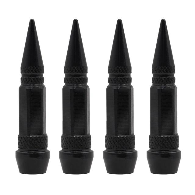 4pcs Car Universal Bullet Head Screws Valve Caps Personalized Modifications Pointed Valve Tips Bicycle and Motorcycle Tires