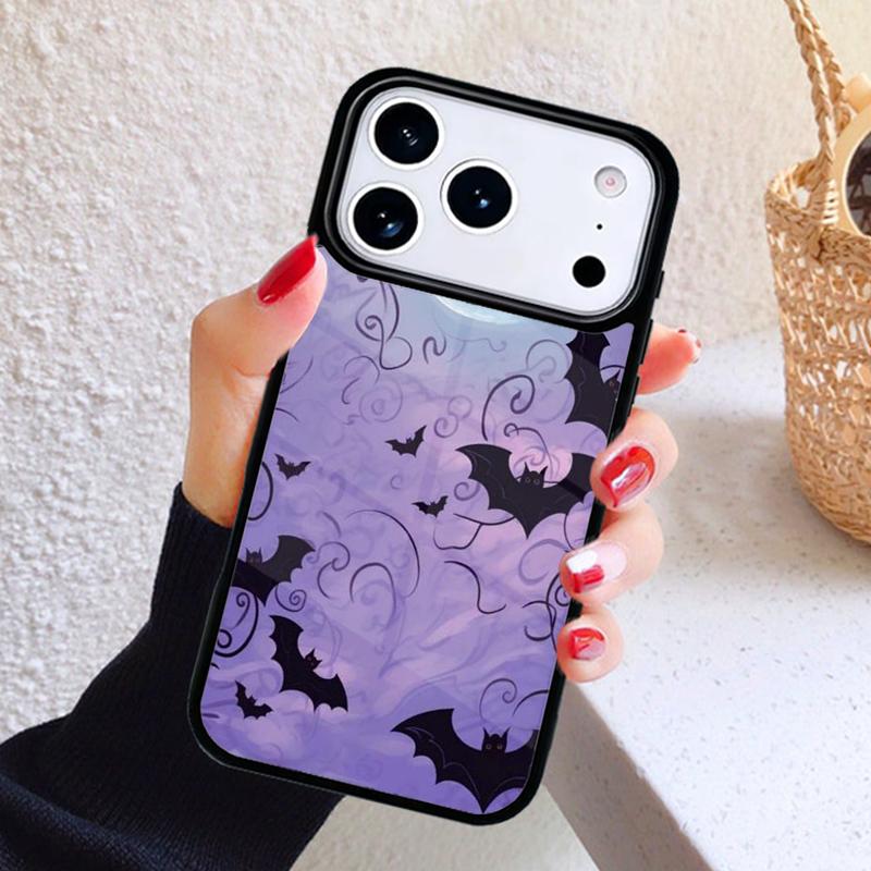 Vampire Bats Full Moon Halloween Phone Case For iPhone 17 Air 16 15 14 13 12 11 Pro Max Plus