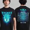 Rara Maglietta a Due Lati Wacken Open Air 2025 Dal 30 Luglio Al 2 Agosto 2025 A Schleswig Holstein Germania Rose