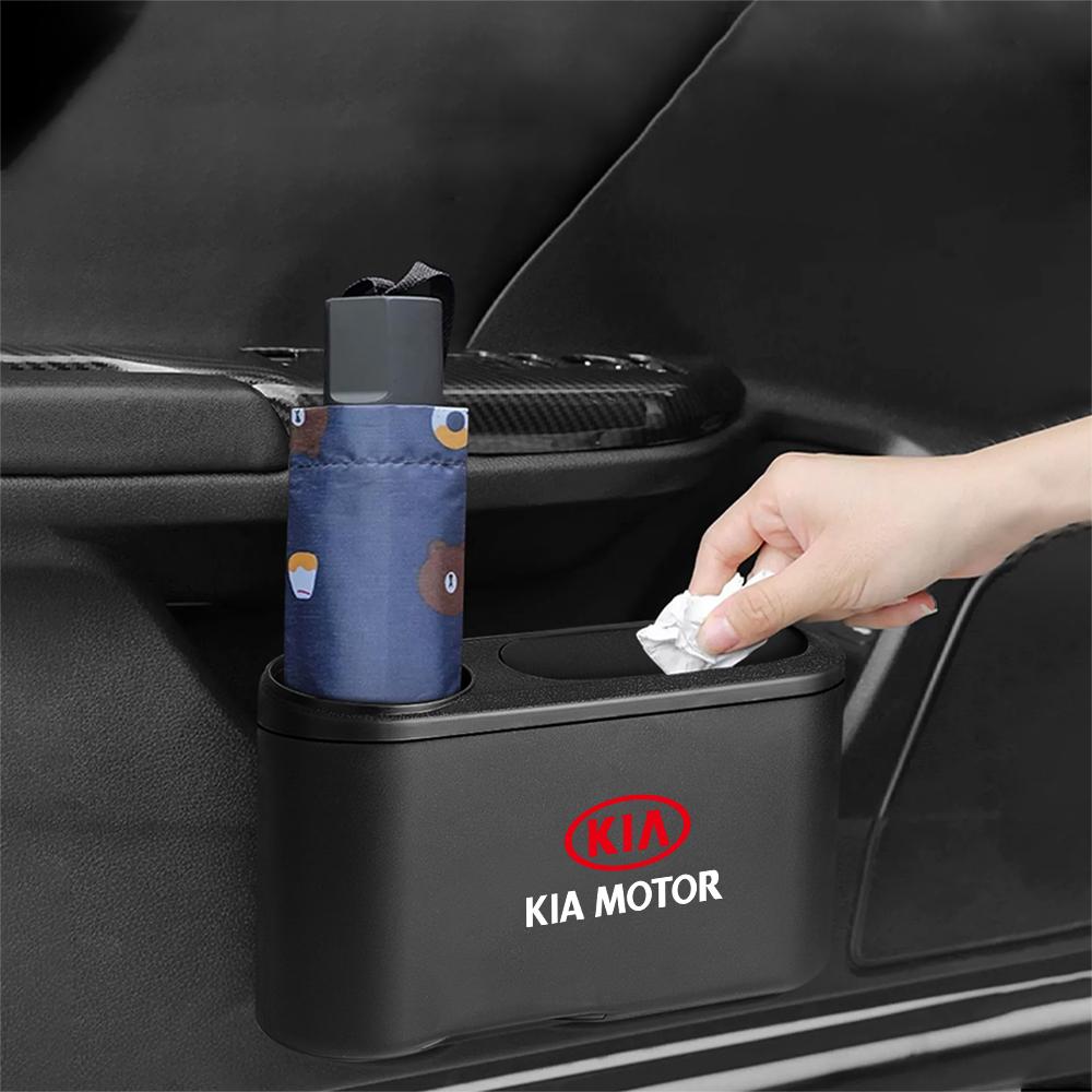 Portable Car Trash Garbage Storage Box Auto Accessories for Kia GT-Line Sportage Ceed Rio Picanto Sorento Soul Cerato Venga FortSI1 
