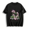 Funny Vacation Giant Snake Print T-shirt Unisex Casual Trendy Crewneck Tee For Holiday Pure Cotton T-shirt