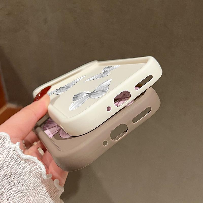 Capa Fosca Antichoque com Padrão de Borboletas em Cor Sólida para Google Pixel 9 Pro XL 8 Pro 8A TPU Macia Proteção de Lente Capa de Telefone