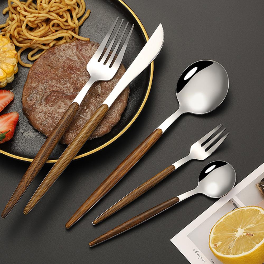 20-teiliges spiegelpoliertes Besteck-Set aus Edelstahl, Tafelgeschirr-Besteck-Set für Zuhause, Restaurant, Hochzeit, Service für 4 Personen