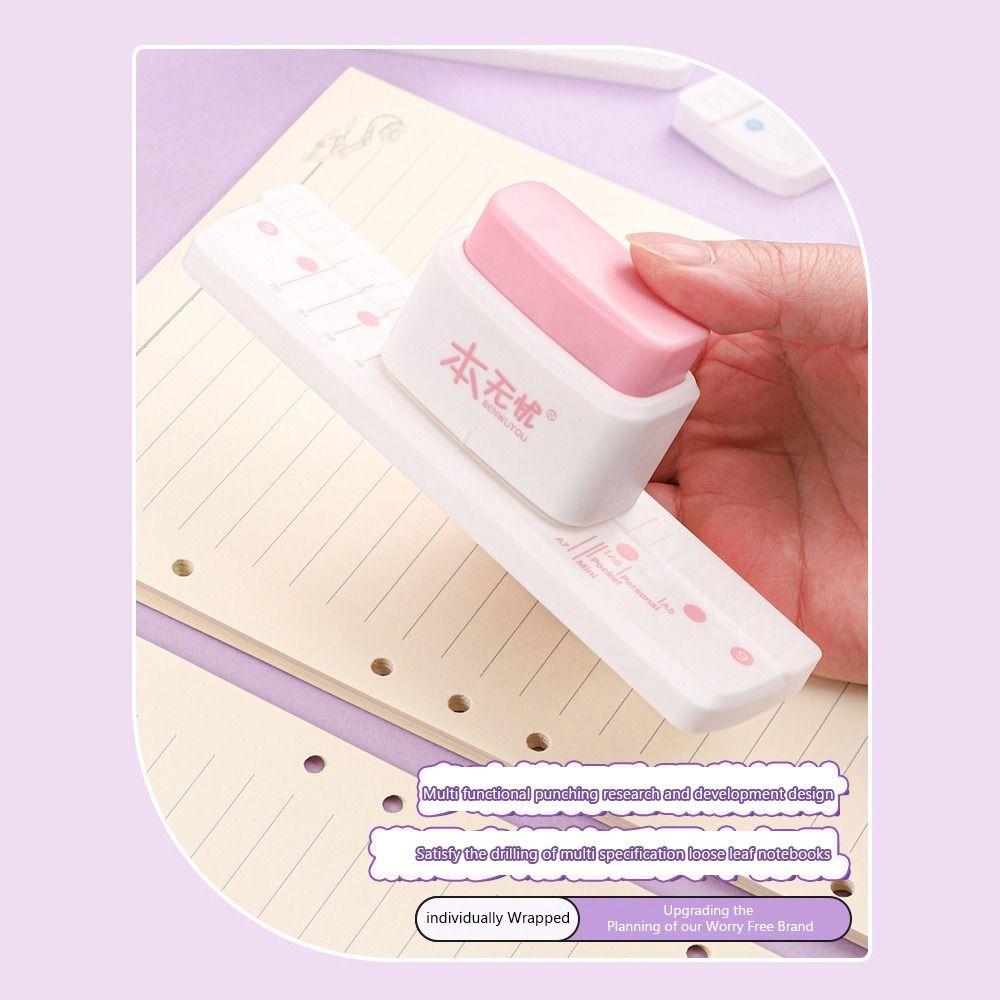 Multi-functional Mini Hand Hole Puncher 3-Hole Standard Hole Punch Puncher  School Office Supplies