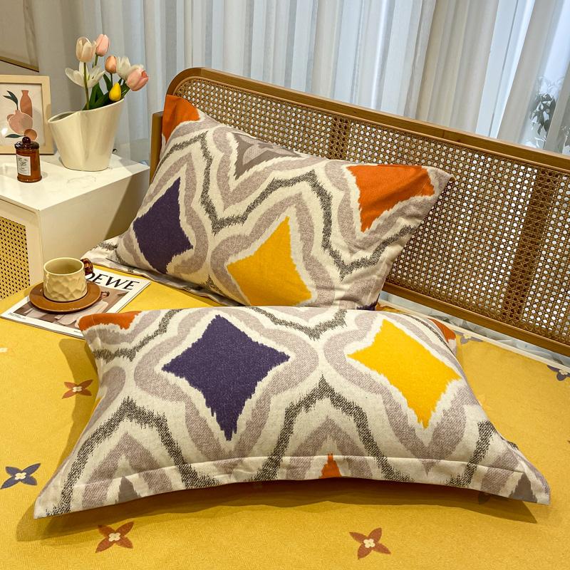 2pcs Printed Pillows Cover 100% Cotton Pillowslip capa de almofada Rectangle Pillowcase 48x74cm Cushion Covers Home Pillow Cases