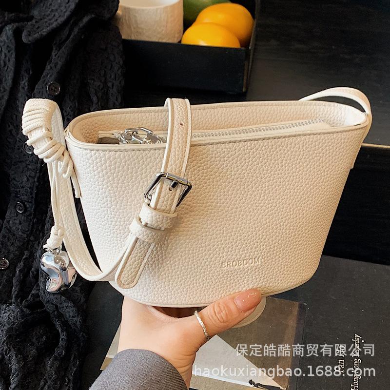 This Year's Popular Small Bag Women's Summer 2025 New Simple and Versatile Shoulder Messenger Bag Korean Version Bucket Bag