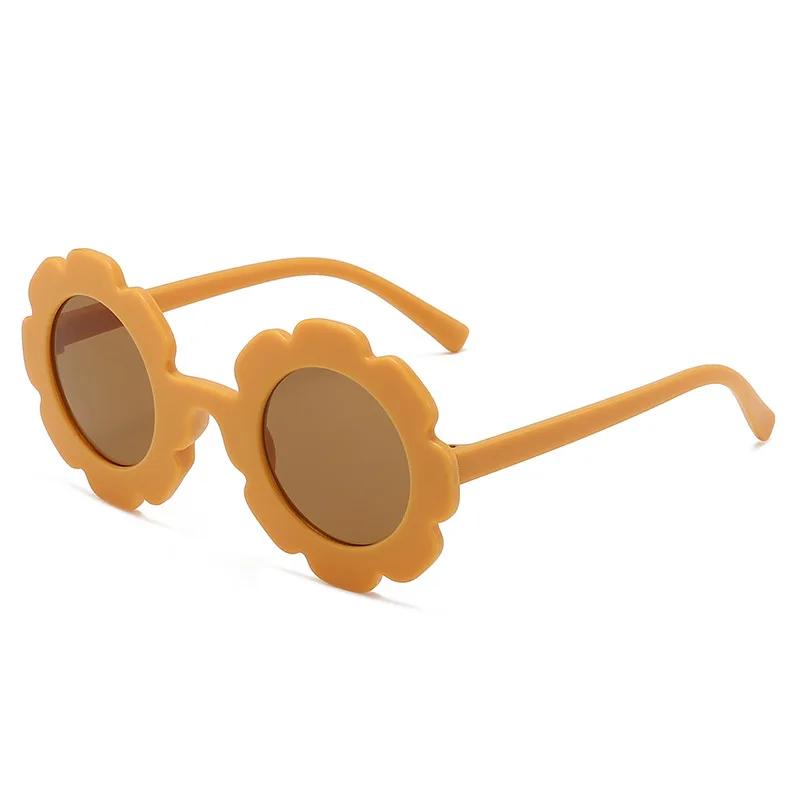 New Sun Flower Round Cute Kids Sunglasses Uv400 For Boy Girls Toddler Lovely Baby Sun Glasses Children