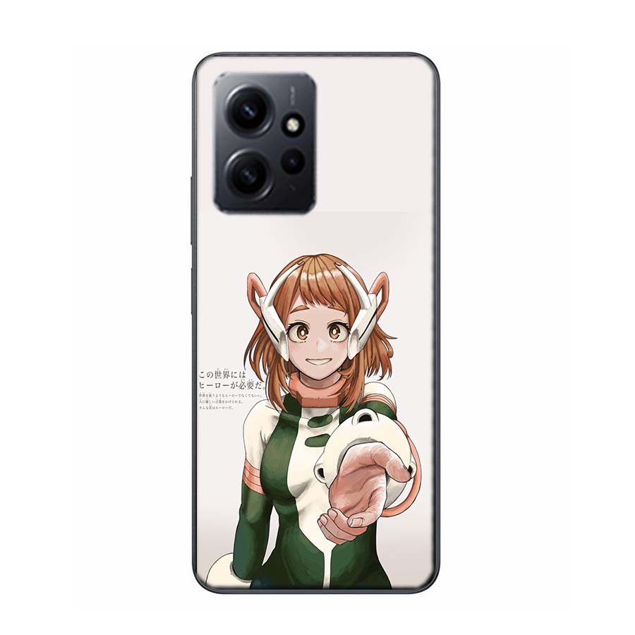 1pc Ochako Uraraka Phone Case For Redmi 12 13C 14C 12C Note 14 13 Pro Plus 10 10A 10C 9 9A 9C 9T K70 K80 Pro 8 8A Clear TPU