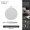 Large Round Ceramic Plate with Stone Pattern - Perfect for Steaks, Cakes, Desserts, and Sushi