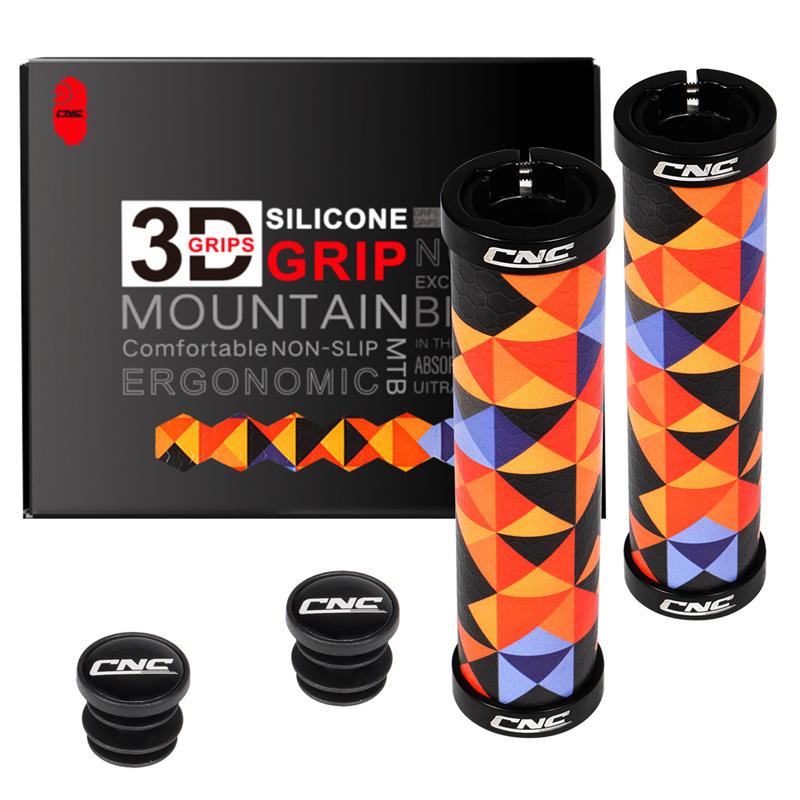 Accessori Bici CNC Manopole MTB Manicotti Silicone Bicicletta Antiscivolo Gel Ciclismo Lock On Parti Manubrio 22.2mm