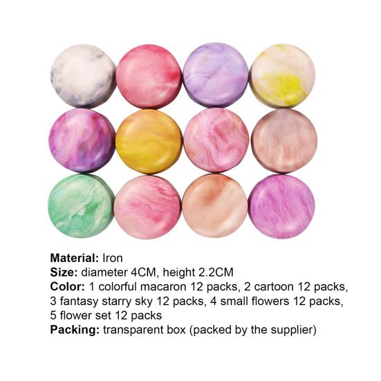 12Pcs/Set Tin Box Widely Used Iron Cute Mini Round Aromatherapy Candle Jar for Candy Tea