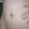 Anello per Ombelico a Mezzaluna Dingpei - Gioiello Semplice per Piercing all'Ombelico