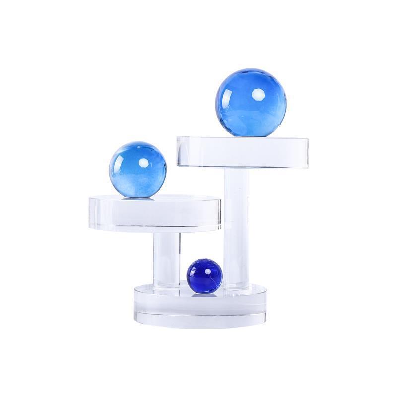 Glasornament Geometrische Kristallhandwerke Transparente Kristallkugel Skulptur Dekorative Figuren Heimdekorationszubehör