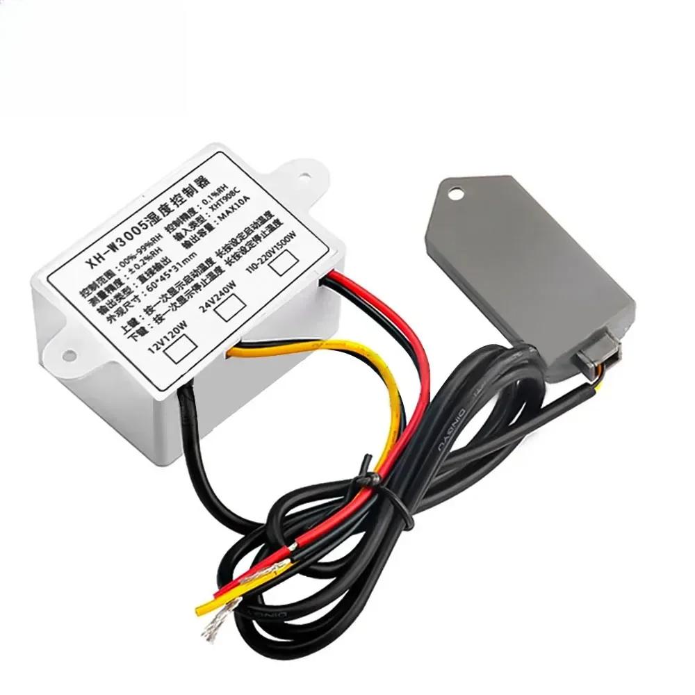 XH-W3005 110V 220V 12V Digital Humidity Controller Hygrometer Control Switch 0~99%RH Hygrostat W/ Humidity Sensor