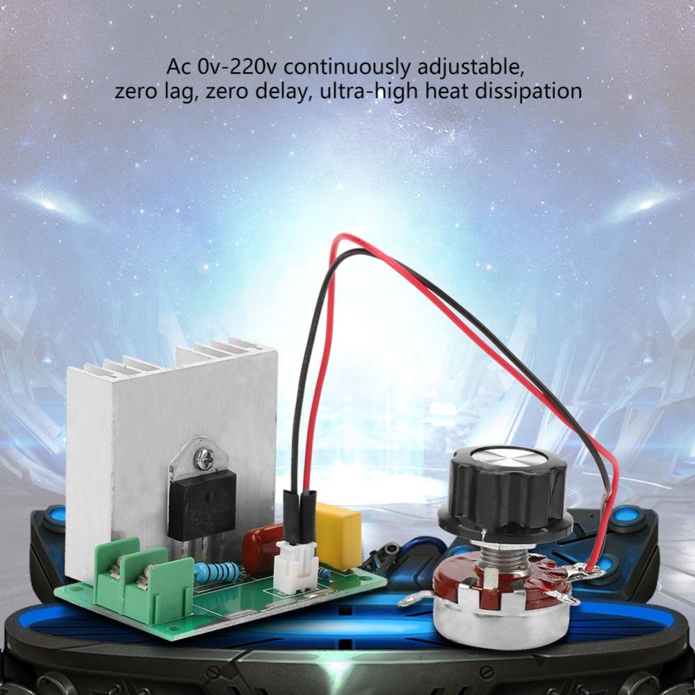 FR-4 Circuit Board AC Motor Speed Controller AC 0-220V 4000W Voltage Regulator  Voltage Regulation