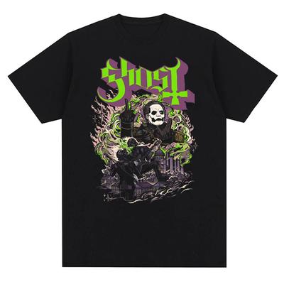 Nowa koszulka Ghost Rock Band z nadrukiem graficznym Unisex Unisex Moda Casual Rock Streetwear Krótki rękaw Plus rozmiar Koszulka Unisex