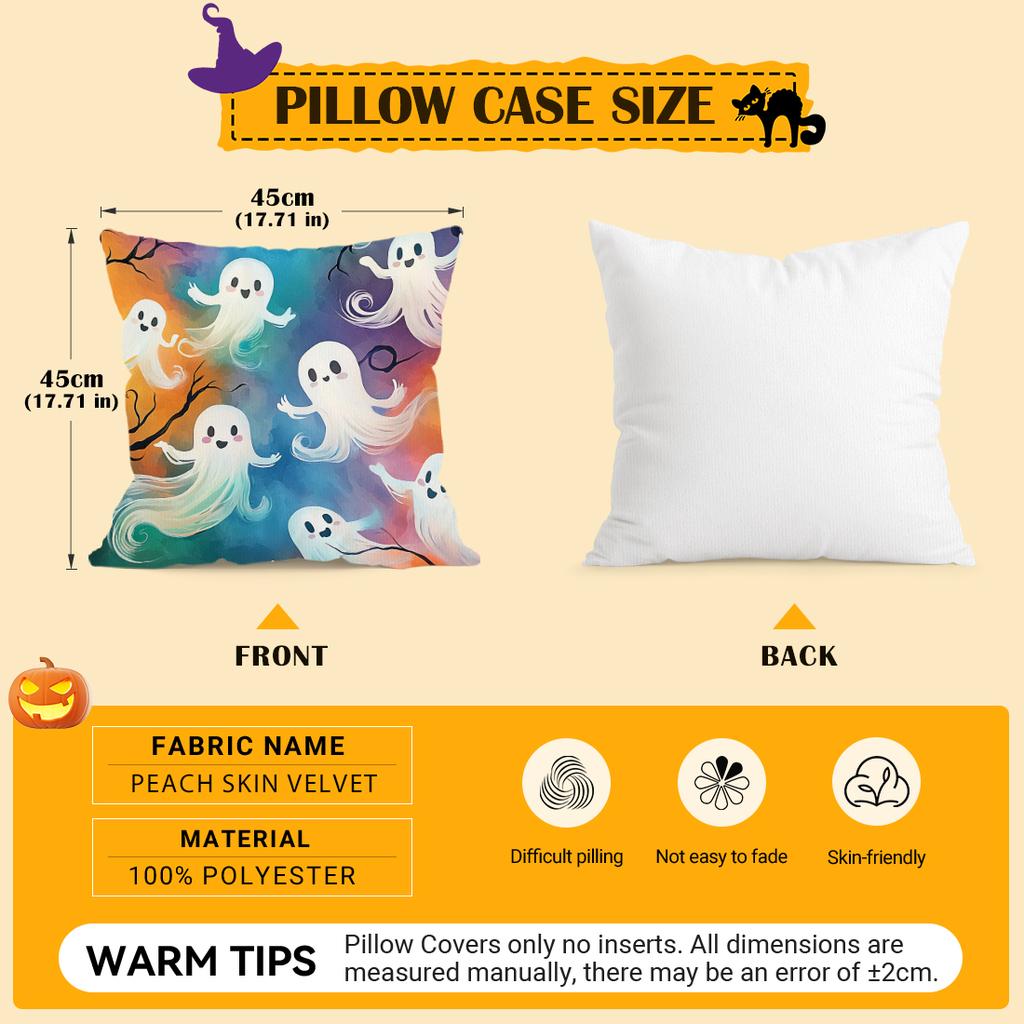 Halloween ghost Cushions Pillowcase Polyester Cushion Cover Throw Pillow Sofa Decoration Pillowcover Home Decor