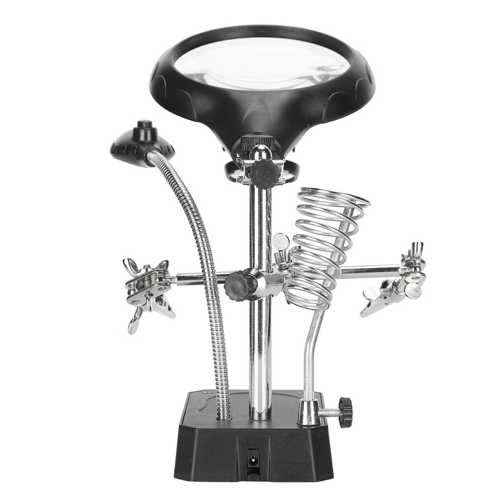 Nagyító segédcsipesz állítható asztali állvány rögzítő szorító lámpatartó beszerelő eszköz