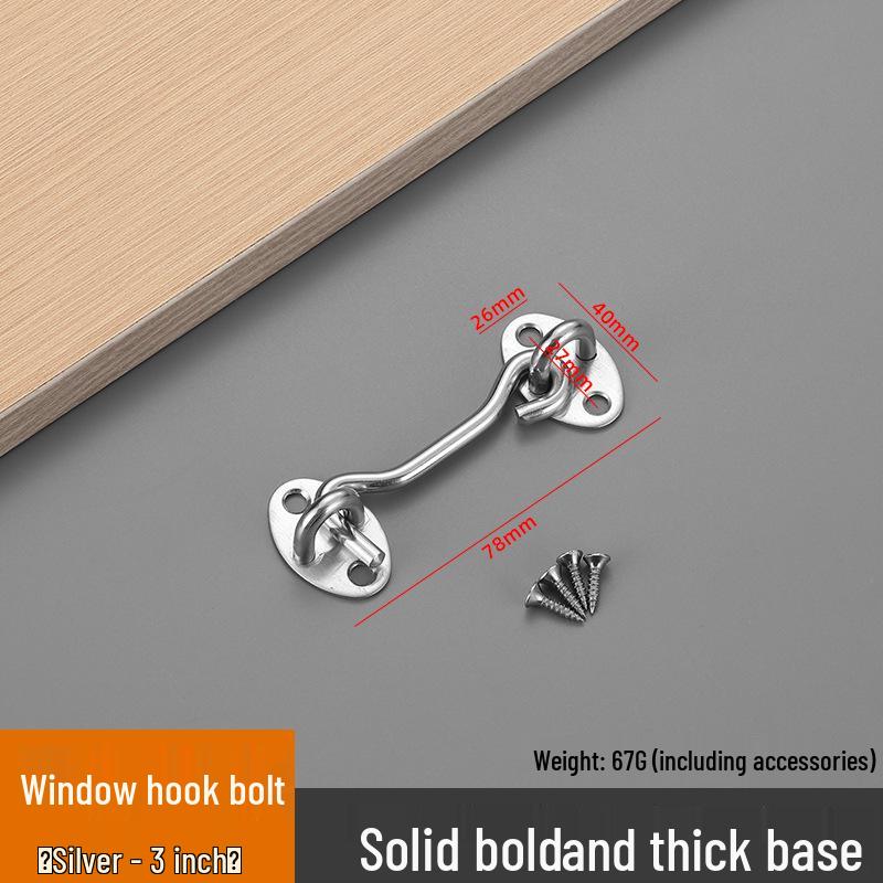 Stainless Steel Window and Door Windproof Hook Stopper