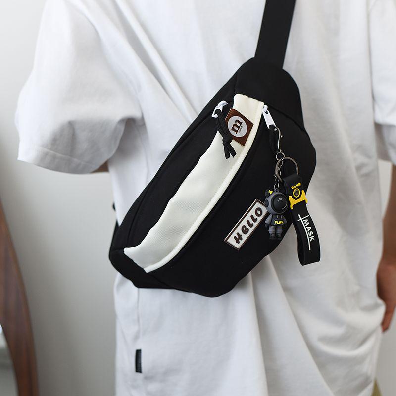 

Harajuku Style Trendy Fanny Pack: Versatile Student Crossbody & Minimalist Sports Backpack Bag Only