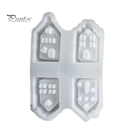 

Силіконова форма для будиночків для виготовлення свічок Ліття з гіпсу. Міні-форми для будиночків для виготовлення святкових урочистостей B