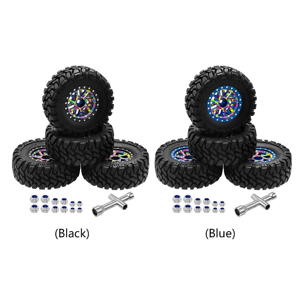

4x 1,2-дюймові колісні диски Beadlock для TRX4M SCX24 FCX24 1/24 1/18 Blue