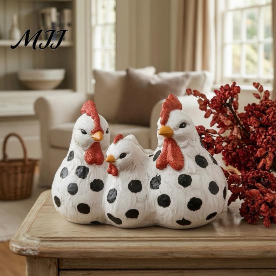 Chicken Planter for Outdoor Garden Family Resin Planter, Cute Plant Pot, Decorative Farmhouse Container Succulents Indoor Decor Whimsical