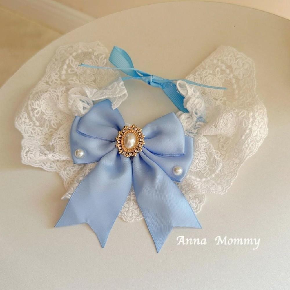 Durable Adjustable Cat Lace Bow Bib Sweet Decorative Cat Collar Dress Up Adorable Cat Scarf Photo Shooting