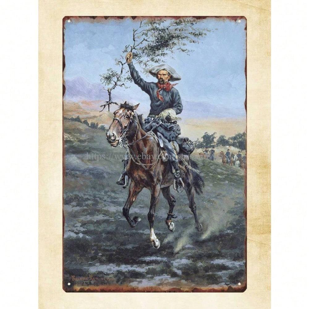 Planetjuice Vintage Equestrian Horse Metal Tin Sign Garage Bar Pub Wall Decor
