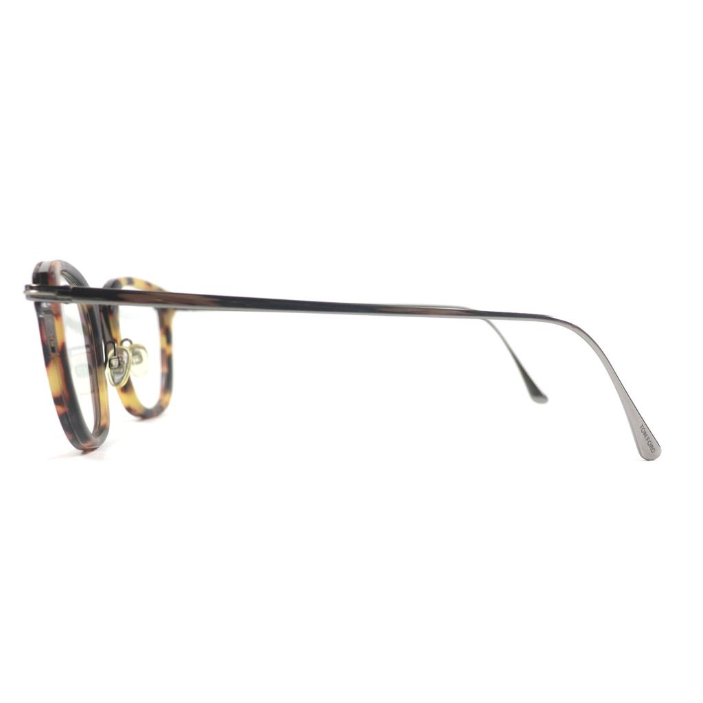 Excellent TOM FORD Glasses Marble Pattern Wellington type Brown mens TF5496 056 Used