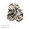 Poodle  - Silver-plated dog brooch, elegant pin, jacket lapel decoration by Art-Dog brand
