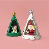1pc Christmas Santa Claus Mushroom Japanese Miniature Resin Small Pendant DIY Decoration Home Scenic Ornaments Collection Gift