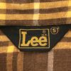 Lee 70s check 7 minutes sleeve Western shirt S Brown x yellow Old vintage Men's Used