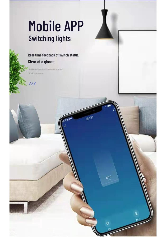 European Touch Smart WiFi Switch with Siri Voice & RF Remote Control - Mobile App & Timer Compatible