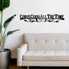 Metal Wall Art God Is Good All The Time Elegant Swirl Design Religious Home Decor Spiritual Gift